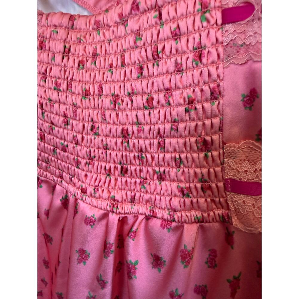 Betsy Johnson x Forever 21 Pink floral lace mini slip dress small coquette Y2K - Picture 3 of 7